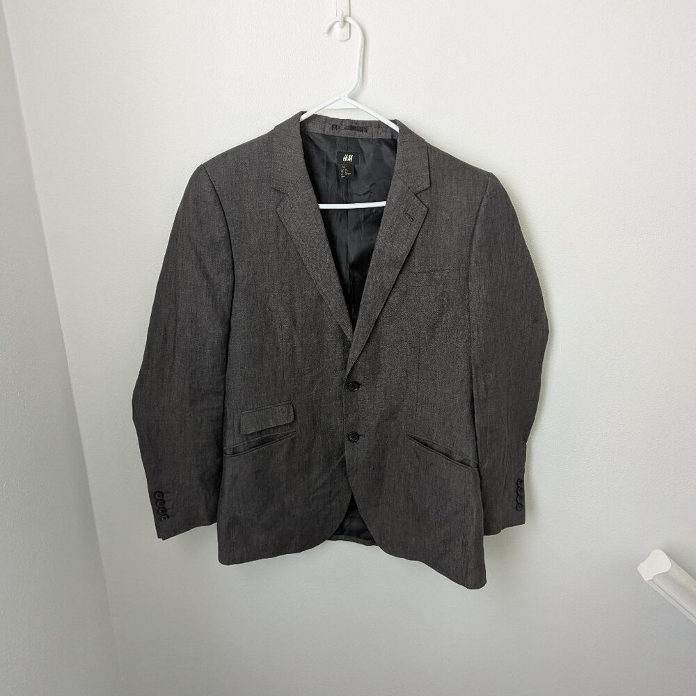 H&M Men's Charcoal Gray Sport Jacket, 40 Regular